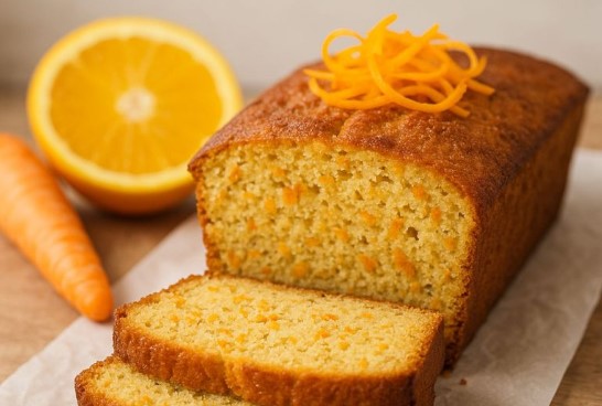 Bolo de cenoura com laranja