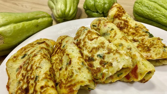 Panqueca salgada de chuchu