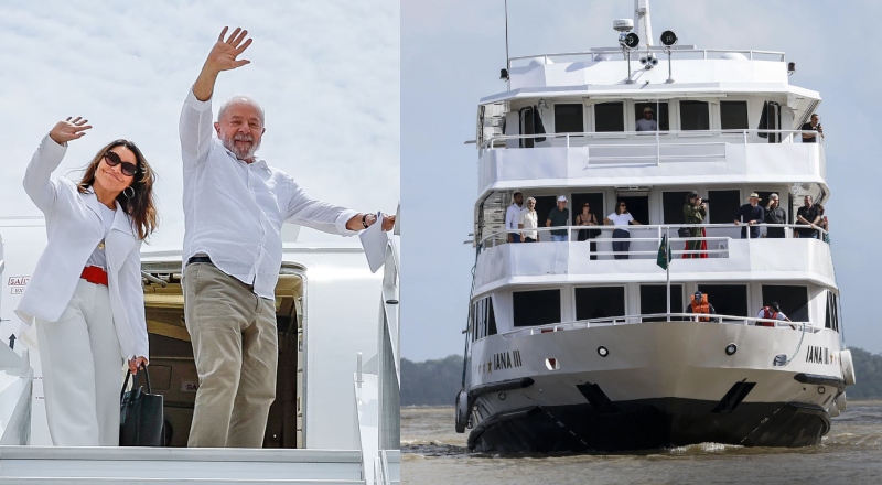 Lula e Janja se hospedam em iate de luxo durante a COP30