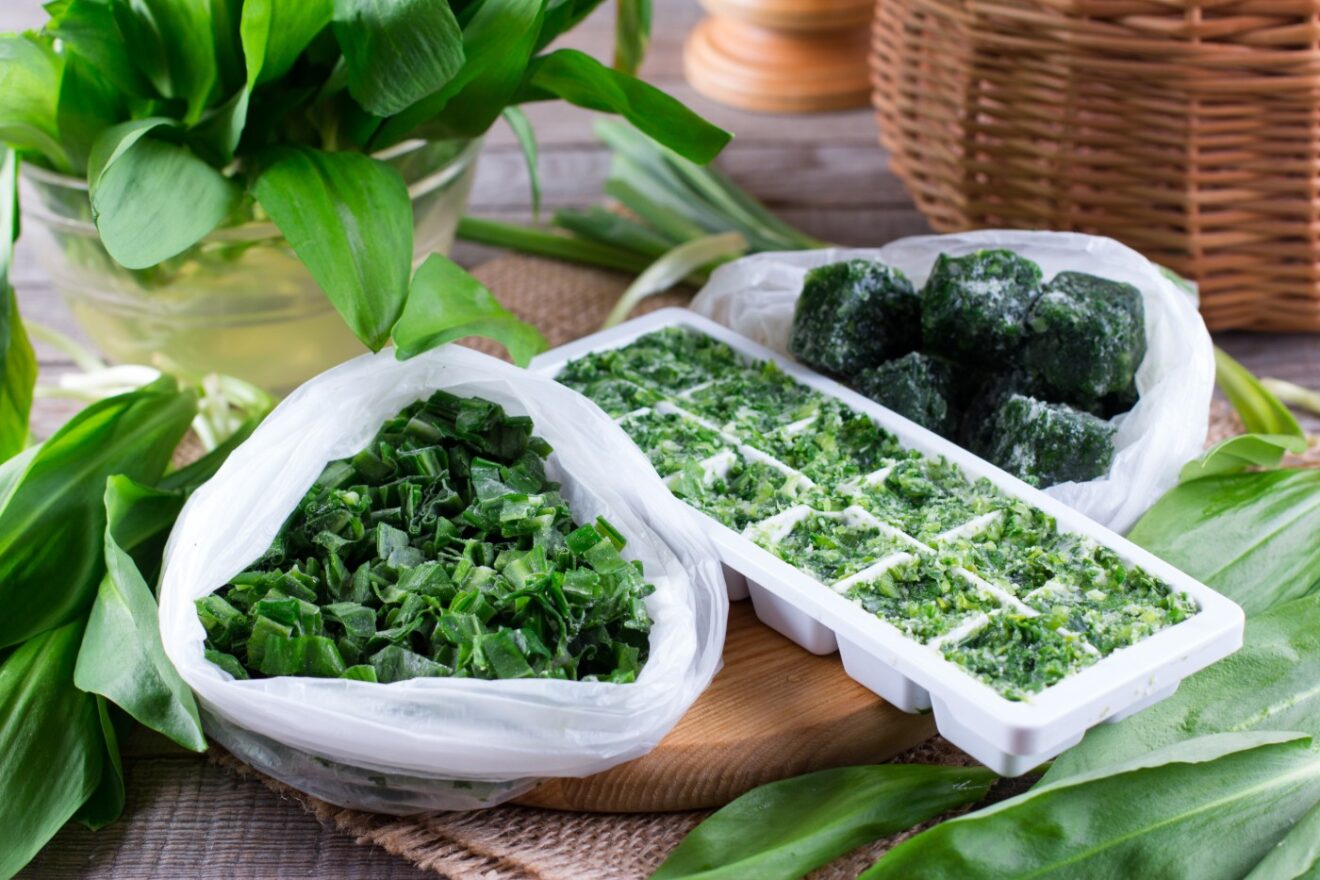 Como congelar temperos verdes e manter o sabor original