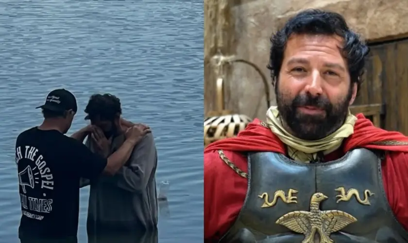 Ator de “The Chosen” é batizado em set de filmagem durante gravações