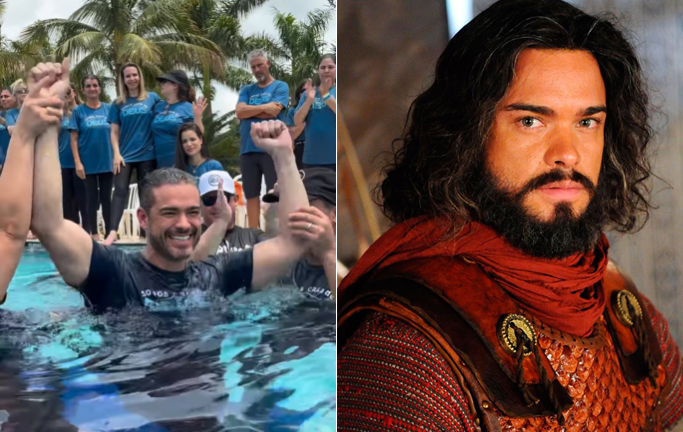 Sidney Sampaio se batiza e declara entrega a Jesus