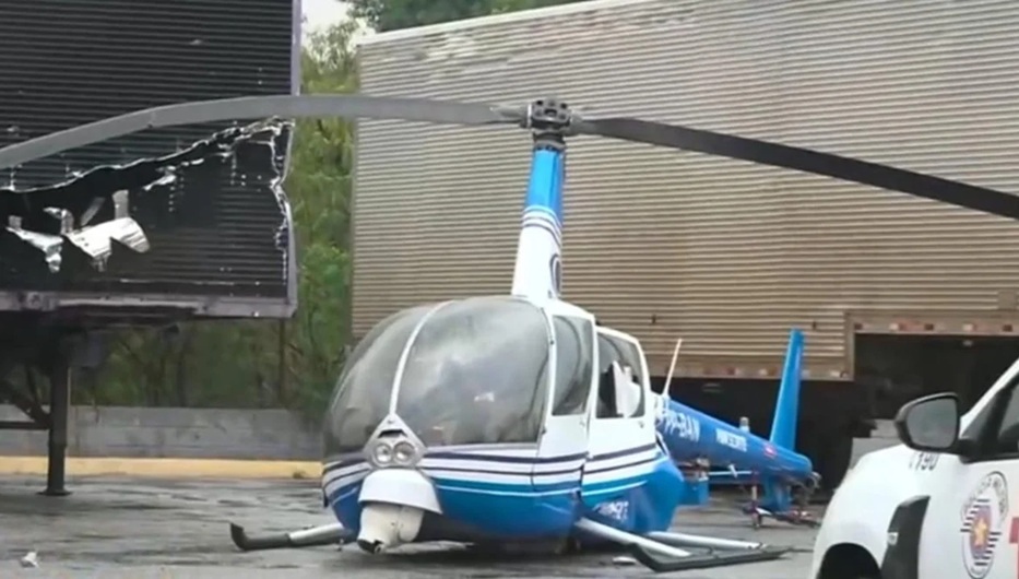 Helicóptero da Band sofre pane e faz pouso de emergência