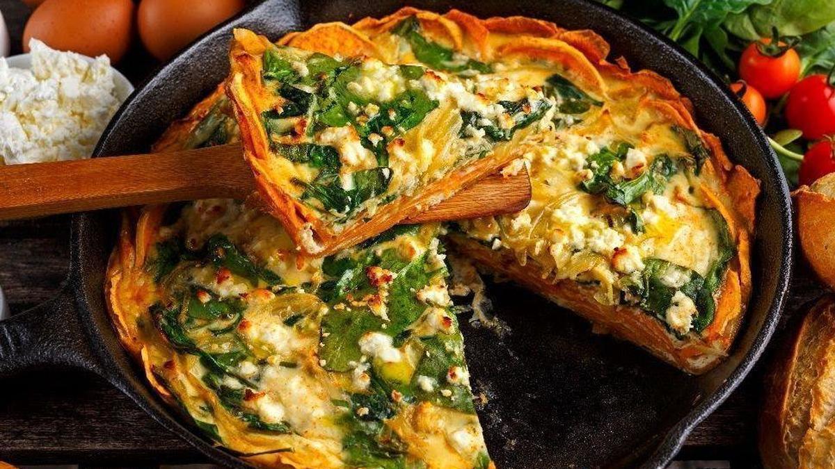 Omelete de batata-doce