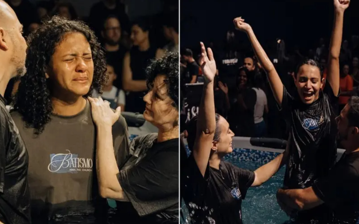 Igreja batiza centenas de pessoas em Santa Catarina