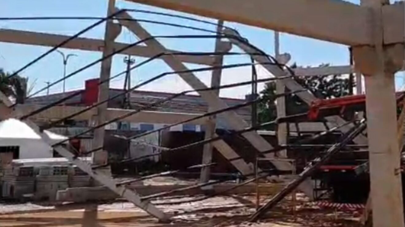 Dois operários ficam feridos após desabamento em obra em São Luís