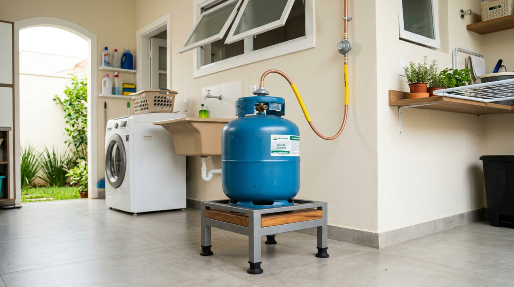 Dicas para manter o botijão de gás bem apoiado e garantir a segurança na cozinha