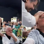 Idoso vai às lágrimas durante batismo na Bahia: “Vida nova aos 92 anos”