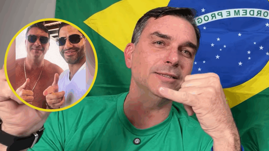 Flávio diz que foto com Sicário foi feita com IA: ‘Mindinho de 20 cm’