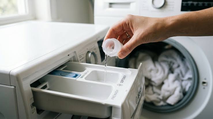 Truque da tampinha de vinagre branco destilado para a máquina de lavar não cheirar a mofo