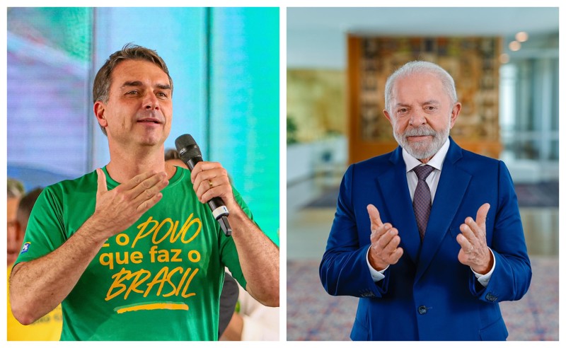 Quaest: Flávio tem 42% e aparece numericamente à frente de Lula, com 40%