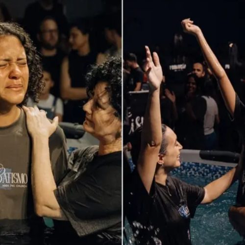 Igreja batiza centenas de pessoas em Santa Catarina