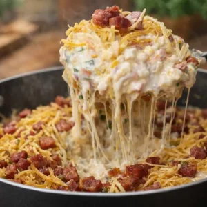Arroz cremoso com queijo e bacon