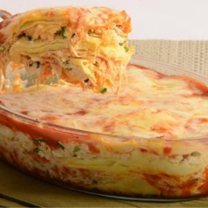Lasanha de massa de tapioca