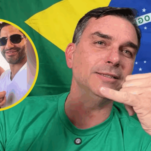 Flávio diz que foto com Sicário foi feita com IA: ‘Mindinho de 20 cm’