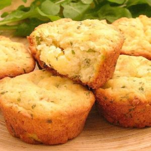 Muffin de batata com queijo e bacon
