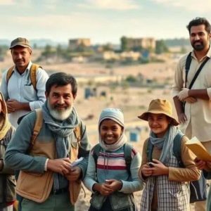 {"prompt":"Realistic photo of diverse Christian missionaries working in various international settings outdoors, engaging in humanitarian aid and church planting, calm and vibrant atmosphere, soft natural light, panoramic view, Do not include any text or text-like symbols (letters, numbers, icons, banners, captions) - Avoid texts","originalPrompt":"Realistic photo of diverse Christian missionaries working in various international settings outdoors, engaging in humanitarian aid and church planting, calm and vibrant atmosphere, soft natural light, panoramic view, Do not include any text or text-like symbols (letters, numbers, icons, banners, captions) - Avoid texts","width":1024,"height":576,"seed":42,"model":"flux","enhance":true,"nologo":true,"negative_prompt":"undefined","nofeed":false,"safe":false,"quality":"medium","image":[],"transparent":false,"isMature":false,"isChild":false}