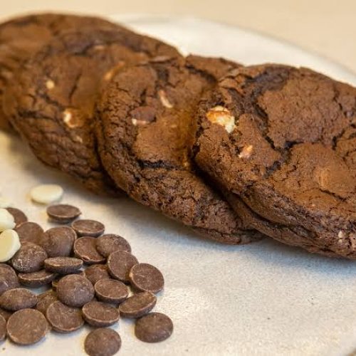 Cookie de chocolate na sanduicheira